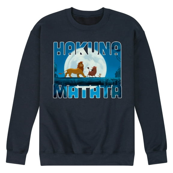 The Lion King - Hakuna Matata - Men's Crew Neck Fleece Pullover