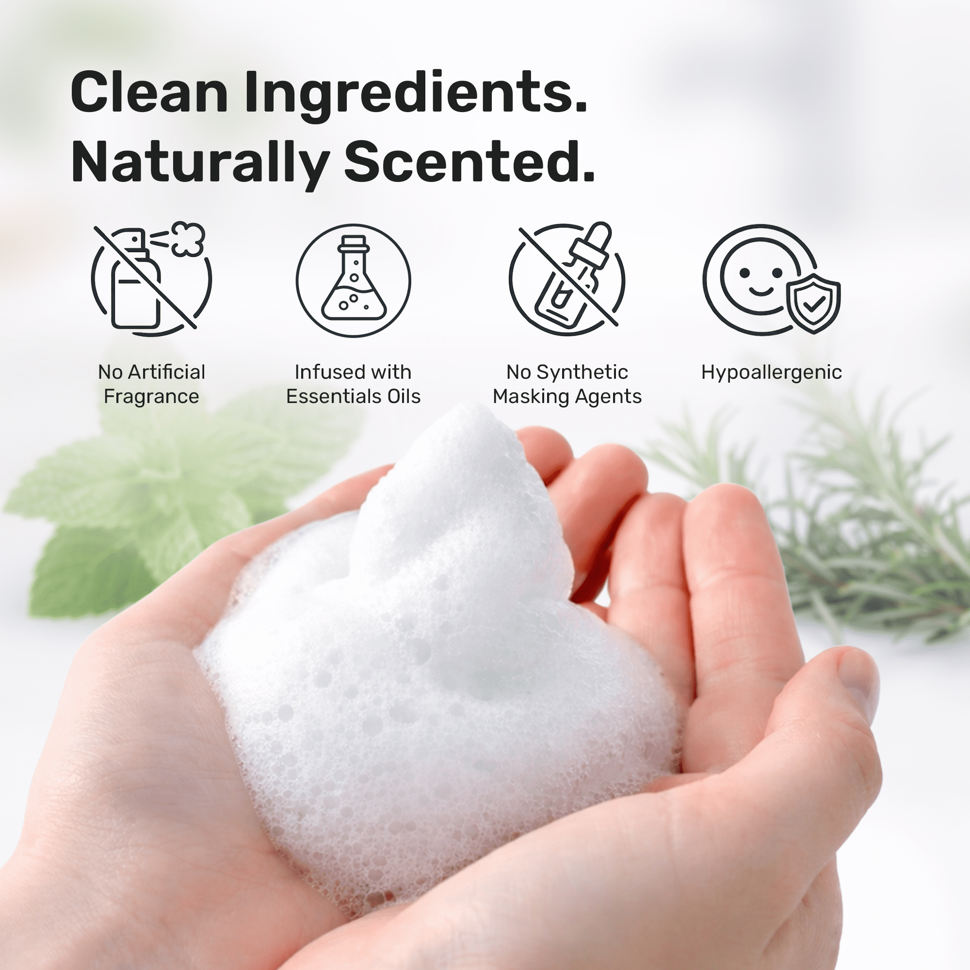 kosmatology® Spearmint-Rosemary Organic Foaming Hand Soap Refill | Moisturizing Hand Wash | Clean Ingredients, Infused with Essential Oils | 34 fl oz