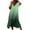Green, variant on Edvintorg Dresses for Summer Women Solid Color V-Neck Short Sleeve Casual Looes Pleated Dress Women's Vacation Outfits 2025