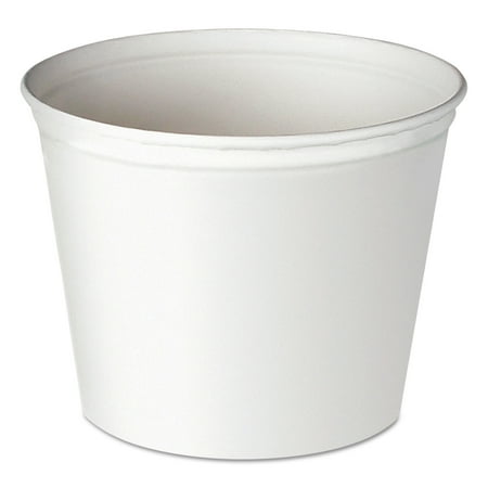 Solo Cup Company Unwaxed White 83 oz Double Wrapped Paper Bucket, 100 count
