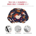 thumbnail image 4 of Yiaed Turkey And Thanksgiving Print Reusable Shower Cap & Bath Cap & Lined, Oversized Waterproof Shower Caps Designed for all Hair Lengths, 4 of 7