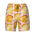 thumbnail image 4 of Lsque Mens Swim Trunks Tasty Toasts Pattern - Bathing Suit Compression Liner - Beach Swim Shorts Swimwear - (S-3XL) - Stretch Quick Dry -, 4 of 9