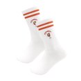 thumbnail image 6 of JUUNthy Mens Womens Cotton Crew Socks, Non-Slip Stripe Graphic Breathable Soft Casual Athletic Socks Orange, 6 of 11