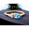 thumbnail image 2 of SHREENATHJEWELRY 7x5MM / 1 Ct Swiss Topaz Engagement Ring - Cluster Anniversary Gift for Women, 2 of 10
