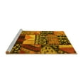 thumbnail image 2 of Ahgly Company Machine Washable Indoor Square Patchwork Yellow Transitional Area Rugs, 7' Square, 2 of 4