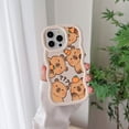 thumbnail image 5 of Bonita funda de teléfono Capybara para IPhone 15 14 13 12 11 Pro Max XR XS X 7 8 Plus SE20 Color caramelo funda trasera suave de TPU, 5 of 5