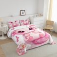 thumbnail image 3 of Erosebridal Axolotl Bedding Sets Queen with Comforter, Pink Reversible, Ultra Soft 3-Piece, 3 of 6