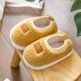 thumbnail image 2 of newwalpole Toddler Boys Girls House Slippers Indoor Home Shoes Warm Slipper Socks for Kids Baby Soft Winter Warm Walking Shoes Yellow for Size 13, 2 of 4