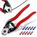 thumbnail image 3 of Bike Cable Cutter, Heavy Duty Stainless Steel Cable Cutter, Wire Rope for Deck Stair Railing Strong Thick Seal Metal Fencing Bicycle Bike Brake Cutter With 10 Pcs Ferules CR12, CT1, 3 of 4