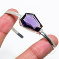 thumbnail image 2 of Amethyst Handmade 925 Sterling Silver Jewelry Cuff Bangle Adjustable, 2 of 2