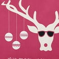 thumbnail image 2 of 20" x 14" Simply Daisy Cool Christmas Deer Polyester Indoor/Outdoor Pillow, Holiday Pink Qty 1, 2 of 3
