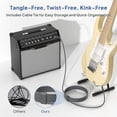 thumbnail image 5 of 1/4 Inch TRS Instrument Guitar Cable 10ft 2Pack,Straight 6.35mm Guitar Bass AMP Cord,Quarter Inch 6.3mm Male Jack Stereo Audio Balanced Line for Electric Guitar,Bass,Keyboard,Amplifier,Speaker, 5 of 7
