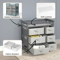 thumbnail image 5 of KORIMEFA Baby Changing Table with Laundry Hamper, 6 Storage Drawers and Pad, Changing Table Dresser, Baby Diaper Change Station, Gray, 5 of 11