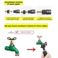 thumbnail image 4 of Portable Water Hose Nozzle, Variable Spray Patterns Reduce Waste, Perfect for Home and Outdoor Cleaning Tasks(B set,3pcs), 4 of 8