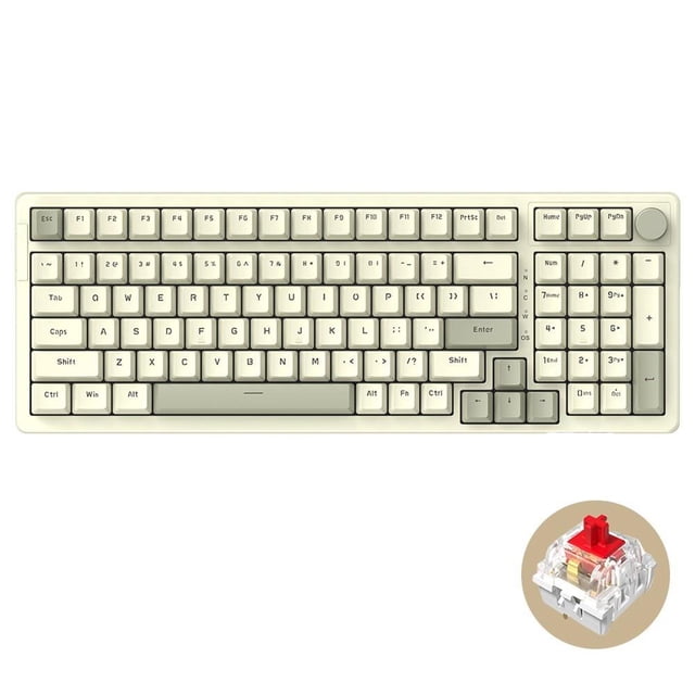 Teclado mecánico para juegos de 99 teclas, teclas PBT con cable de modo único para ordenador PC