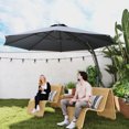 thumbnail image 2 of Outsunny Parasol de Patio Déporté en Aluminium de 11 Pi avec Rotation à 360° UPF50+, 2 of 10