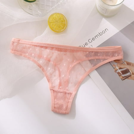 

Womens Panties Mesh Sheer See Through Thong Underwear G-String Briefs