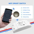 thumbnail image 4 of Wisewang 2.4Ghz WiFi Smart Switch Wireless Smartphone App Remote Control Breaker Timer Module Light Accessories 1Set, 4 of 6