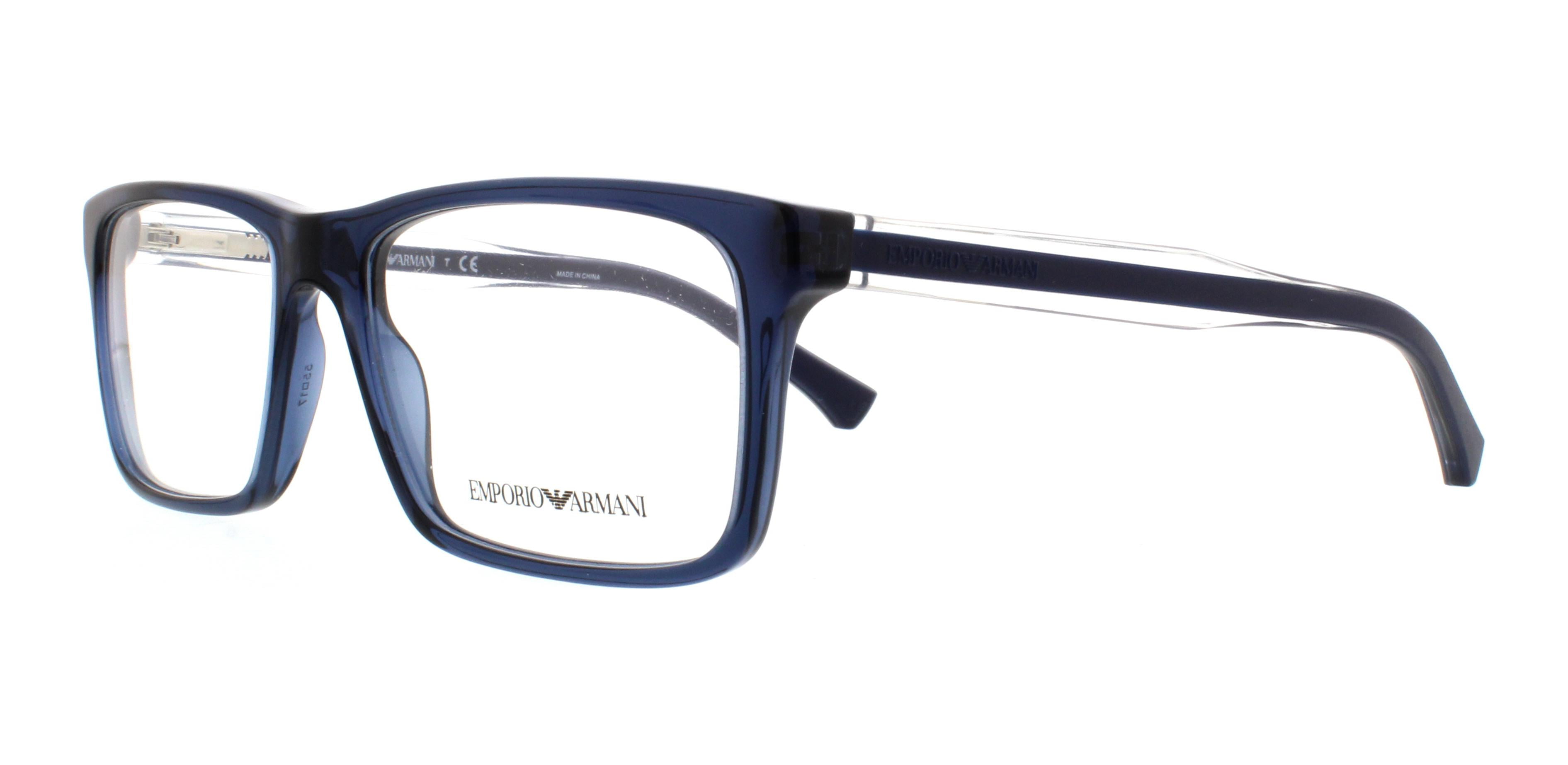 emporio armani glasses blue