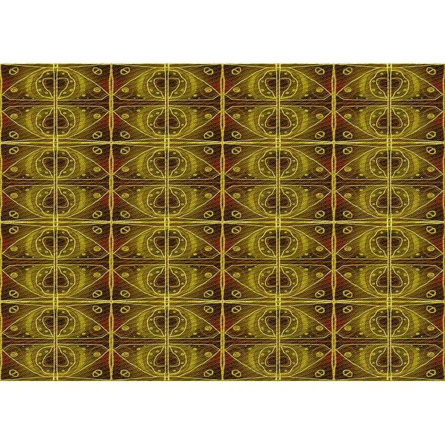 Ahgly Tapis Rectangulaire Lavable en Machine Intérieur Rouge Nuit, 5 Pieds x 7 Pieds