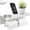 White, variant on LTECARP Toilet Paper Holder with Phone Shelf, Aluminium Double Roll Toilet Tissue Holder with Shelf for Bathroom, Adhesive or Screw Wall Mount Paper Towel Holder