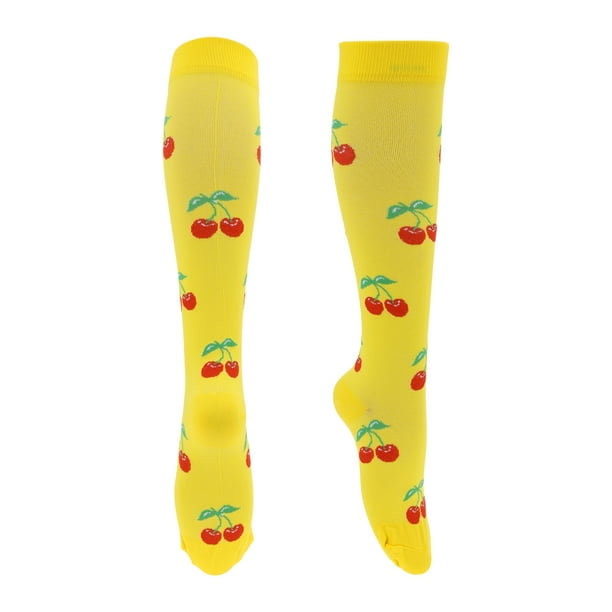 Calcetines de ciclismo Unique Bargains, anti-fricción, calcetines para bicicleta al aire libre, rojos y amarillos, tamaño M, neutros y universales, 1 par