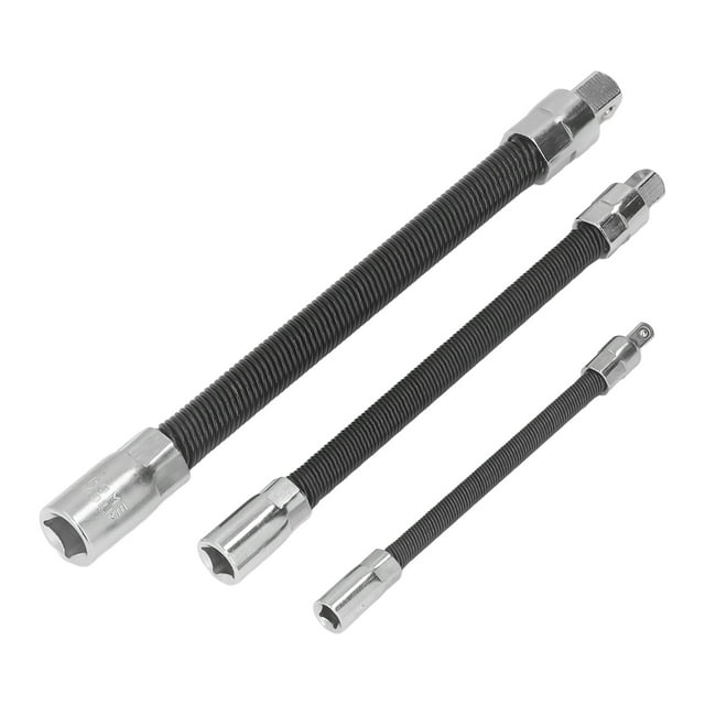 Barra de extensión flexible de 3 piezas, soporte magnético de extensión de taladro eléctrico de acero con resorte para reparación de automóviles