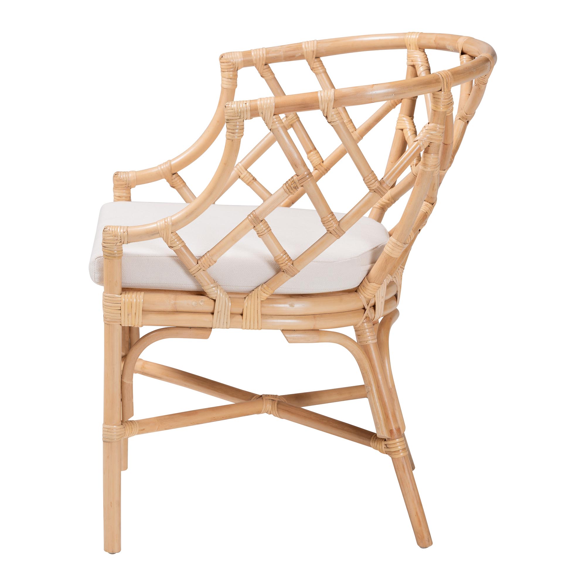 bali & pari Padma Boho Dining Chair, Natural