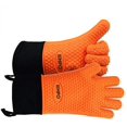 thumbnail image 1 of Guantes resistentes al calor Manoplas de silicona para horno Cocina Parrilla Protector de antebrazo Antideslizante Impermeable con capa interna de algodón para cocinar Hornear Barbacoa al aire libre JFHHH pequeña, 1 of 5
