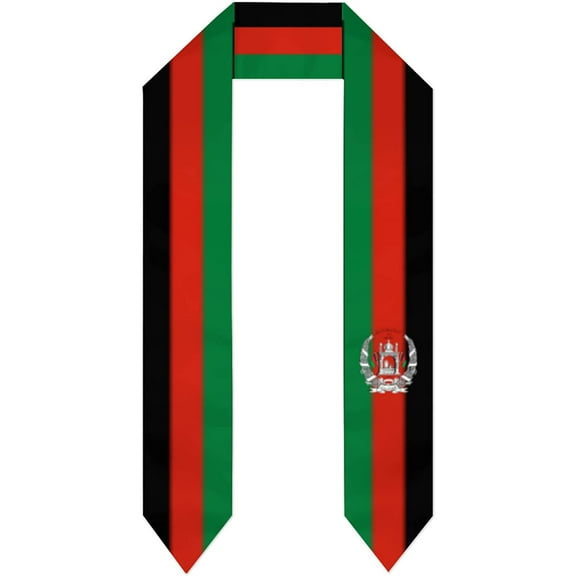 DABOYOZHZH Afghanistan Flag Graduation Shawl Sash Stole Wraps Scraf For International Study Pride Women Men
