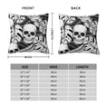 thumbnail image 2 of Yiaed Skull and palm leaves Print Pillow Covers Super Soft Decorative Square Throw Pillow Covers Case Cushion Covers for Sofa Couch Bedroom Car Decor（No pillow core）-26"x26", 2 of 7