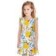 thumbnail image 1 of Fotbe Ducks and Anchors Vestido de Dormir para Niñas de 3 a 10 Años, Mangas Cortas, Estilo Princesa, Pijama Camisón con Mangas Voladas-Small, 1 of 6