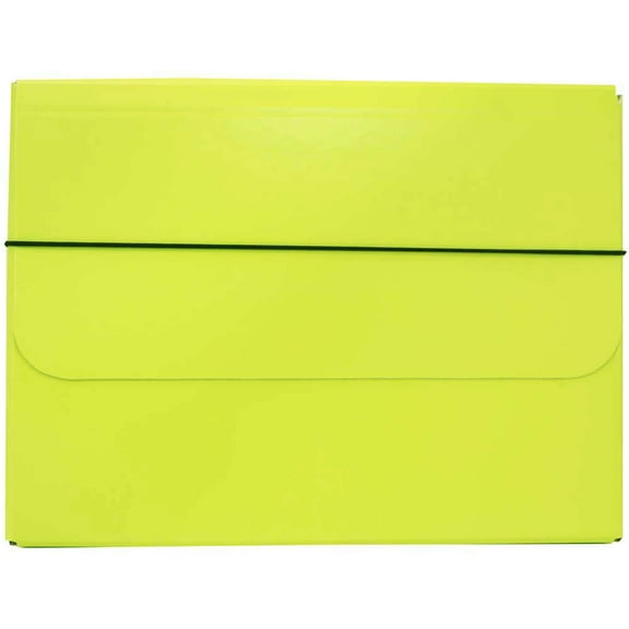 JAM Elastic Portfolio, 10x13.25x1.25, 1/Pack, Lime Green
