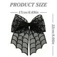 thumbnail image 2 of Halloween Spider Web Lace Hair Bow, Large Gothic Hair Accessory for Women & Girls, Black Hair Clip, 2 of 5