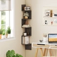 thumbnail image 2 of Costway 1 PCS 5-Tier Floating Bookshelf with Safe Round Edge Space-Saving Plant Display Shelf Gray, 2 of 10