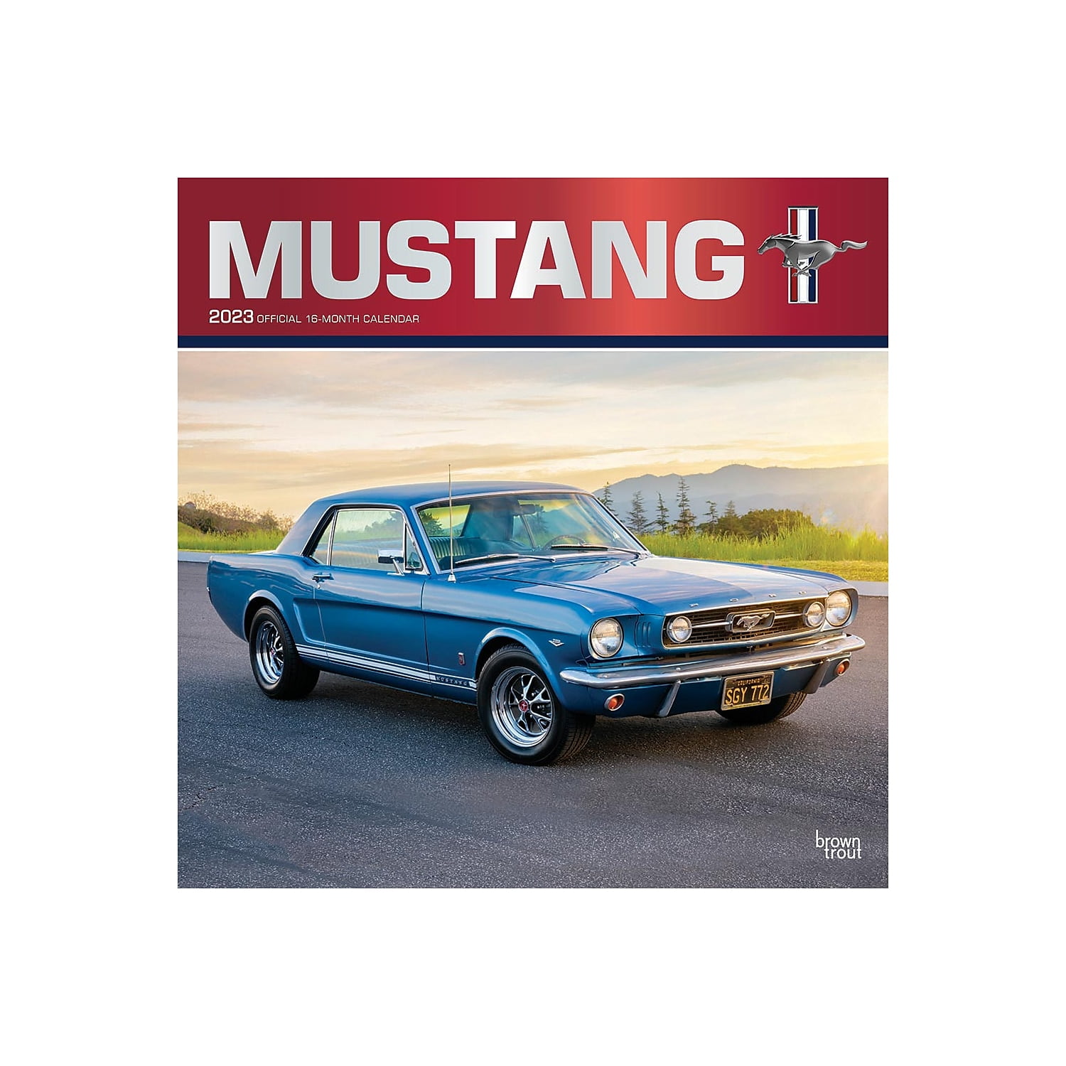 2023 BrownTrout Mustang OFFICIAL 12'' x 12'' Monthly Wall Calendar (9781975449995)