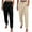 Khaki, variant on ctdiral Jogger Sweatpants 2 Pack for Women Baggy Elastic High Waisted Tapered Pants Fall Thin Fleece Comfy Sweatpants Outdoor Workout Joggers with Pockets Black M