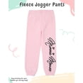 thumbnail image 3 of Disney Minnie Mouse Toddler Girls’ Outfit Set - Two Piece Quarter-Zip Sweatshirt with Glitter Puff Ink & Jogger Pants (Light Pink, 3T), 3 of 5