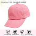thumbnail image 2 of 2Pcs Baby Baseball Cap Toddler Hat for Boys Girls Baby Sun Hat Cotton Kids Baseball Hat Infant Hat Cap (White & Dark-pink,2-4 Years), 2 of 6