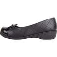 thumbnail image 5 of Womens Slip On Faux Leather Quilted Diamond Patterned School Work Dolly Shoes - Black - US 5, 5 of 7