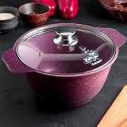 KUKMARA Aluminum Wok Cooking Pot Mystery Nonstick Pot with Lid 1. Qt (1 L) Camping Cookware Dutch Oven Kitchen Pot