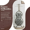 thumbnail image 4 of Wine Rack Freestanding Floor with Cello-Shaped, 32-Bottle Metal Wine Bottle Holders Stands, Wine Storage and Bottle Shelf for Kitchen, Dining Room, Office, Bar (Antique Brown), 4 of 7