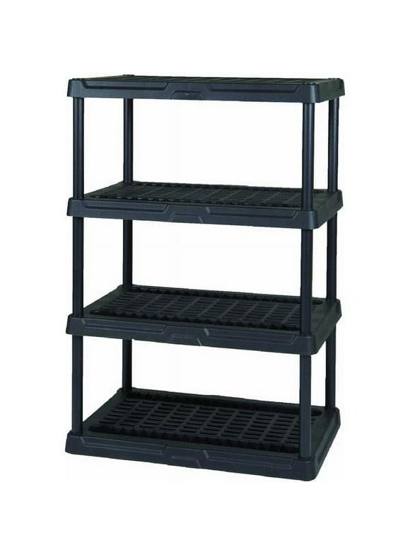 Fundamentals Black 4 Tier Ventilated Shelf Unit