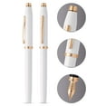 thumbnail image 2 of Cross Century® II Pearlescent White Lacquer with Polished Rose Gold PVD Appointments and Polished Rose Gold PVD Medium Nib Fountain Pen, 2 of 8