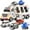 White, variant on LC-dolida 5 in 1 Construction Car Carrier Truck Toys for 3 4 5 6 Year Old Boys, Friction Power Cars with Excavator,Bulldozer,Crane,Cement tanker, Christmas Birthday Boys for Boys Age 3-9