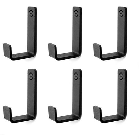 6 Pack Hooks for Hanging Stainless Steel Heavy Duty Coat Hook Wall Hooks Robe Hanger Hooks Hanging Hat Key Holder for Towel and Bags Indoor Outdoor