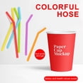 thumbnail image 4 of 6-Piece Reusable Silicone Straws Set – Flexible Food Grade Drinking Straws, Colorful Curved Design, BPA-Free, Dishwasher Safe for Juice, Milk & Beverages, 4 of 6