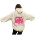 thumbnail image 5 of felwors Oversized Puff Graphic Hoodies for Teens & Young Adults - Trendy Cute Preppy Y2K Long Sleeve Sweatshirts with Pockets(Beige, S), 5 of 7