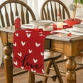 thumbnail image 4 of Valentines Day Table Flag Heart Pattern Holiday Decoration Heat Insulation Linen Tablecloth for Romantic Dinner Party Anniversary Celebration Valentines Decor Home Table Setting, 4 of 5