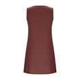 thumbnail image 4 of SMihono Fashion Women's Sleeveless Casual Mini Dress with Pockets, Loose Fit Summer Dress for Comfortable and Relaxed Everyday Wear Wine L, 4 of 6